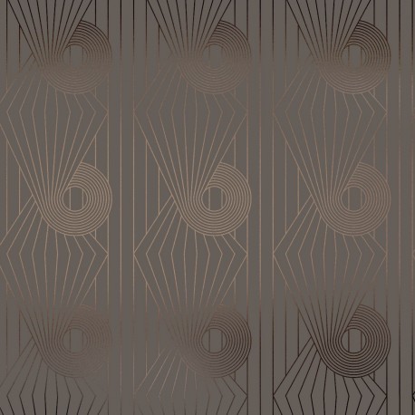 Minispiral Charcoal Grey and Silver Wallpaper