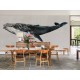 Black Whale Night Wall Mural