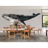 Black Whale Night Wall Mural