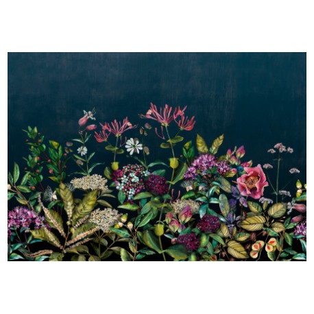 Wild Floral Night Wall Mural