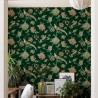 Bird Song Navy Blue Wallpaper