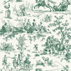 Bucolic Toile Indigo Blue