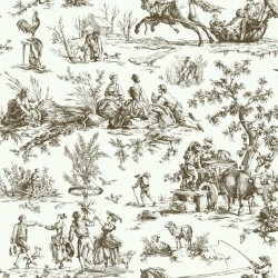 Bucolic Toile Khaki