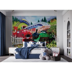 Walltastic Train Adventure Mural