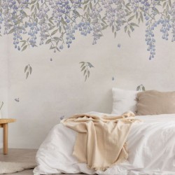 Manuela Wisteria Indigo Wall Mural