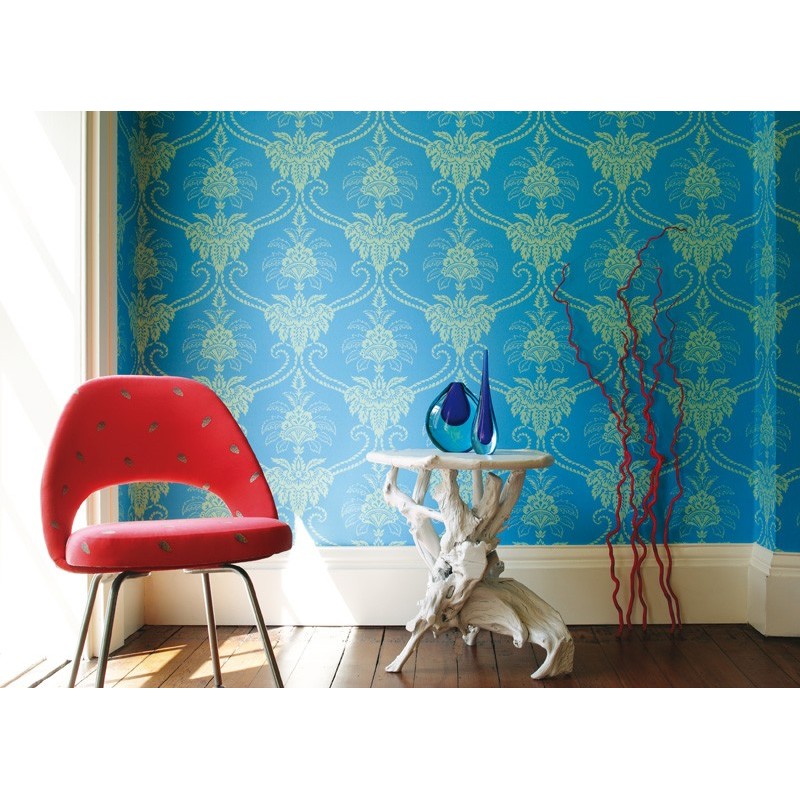 Damask Olive Green and CreamAT10067WP010