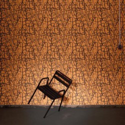 Cadires Golden Orange and Grey Funky Wallpaper