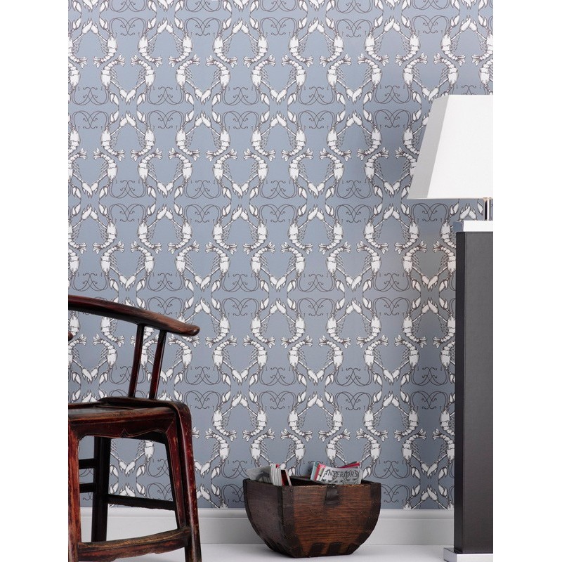 Lobster Wallpaper, Grey Wallpaper, Buy Wallpaper Direct Online