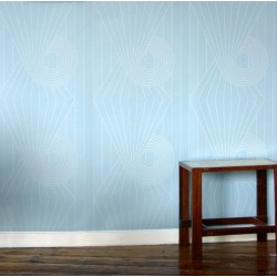 Spiral Blue & White Wallpaper