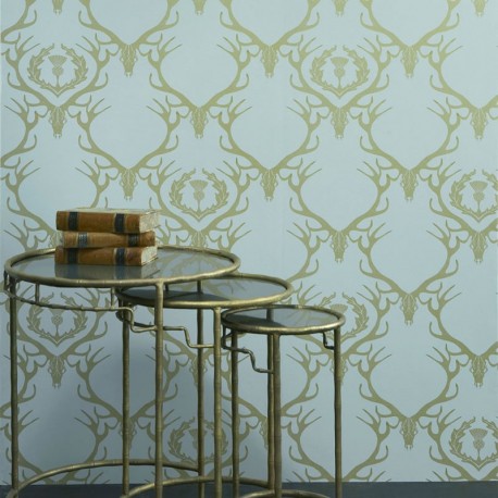 Deer Damask Wallpaper