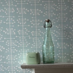 Muscat Small Duck Egg Blue Wallpaper