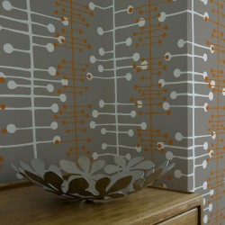 Muscat Dark Grey Retro Wallpaper