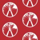 Millennium White on Red Wallpaper