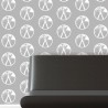 Millennium White on Grey Wallpaper