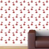 Eros Red on White Wallpaper