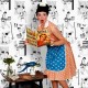 50s Housewives Half-Scale Wallpaper