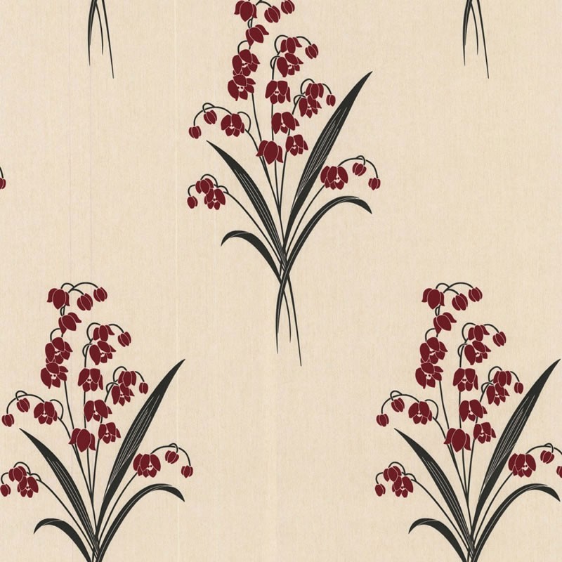 Valley Red & Cream Wallpaper, Red Wallpaper, Buy Wallpaper Online