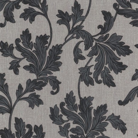 Acanthus Grey & Stone Wallpaper