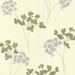 Milly White Green Wallpaper