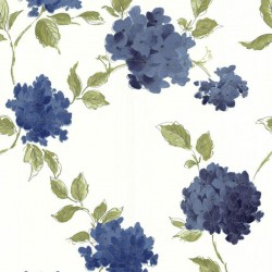Amelia Blue & Cream Wallpaper