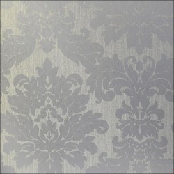 Versalles Silver Alu Damask Wallpaper