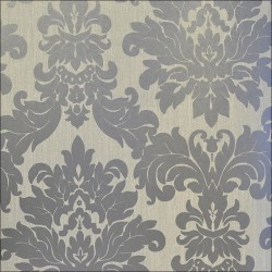 Versalles Silver Taupe Grey Damask Wallpaper