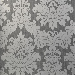 Versalles Silver Grey Damask Wallpaper