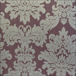 Versalles Silver Purple Damask Wallpaper