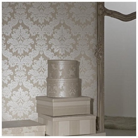 Versalles Silver Ivory Wallpaper