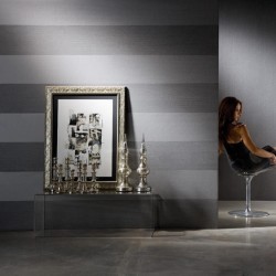 Palatino Silver Grey Striped Wallpaper