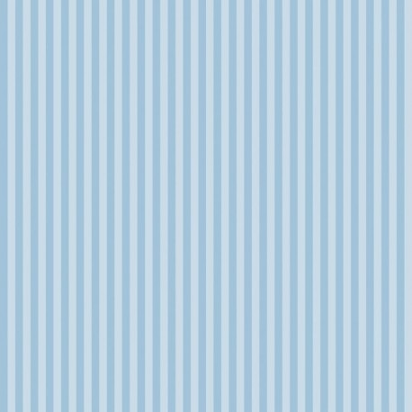 Classic Stripe - Vintage Blue Wallpaper