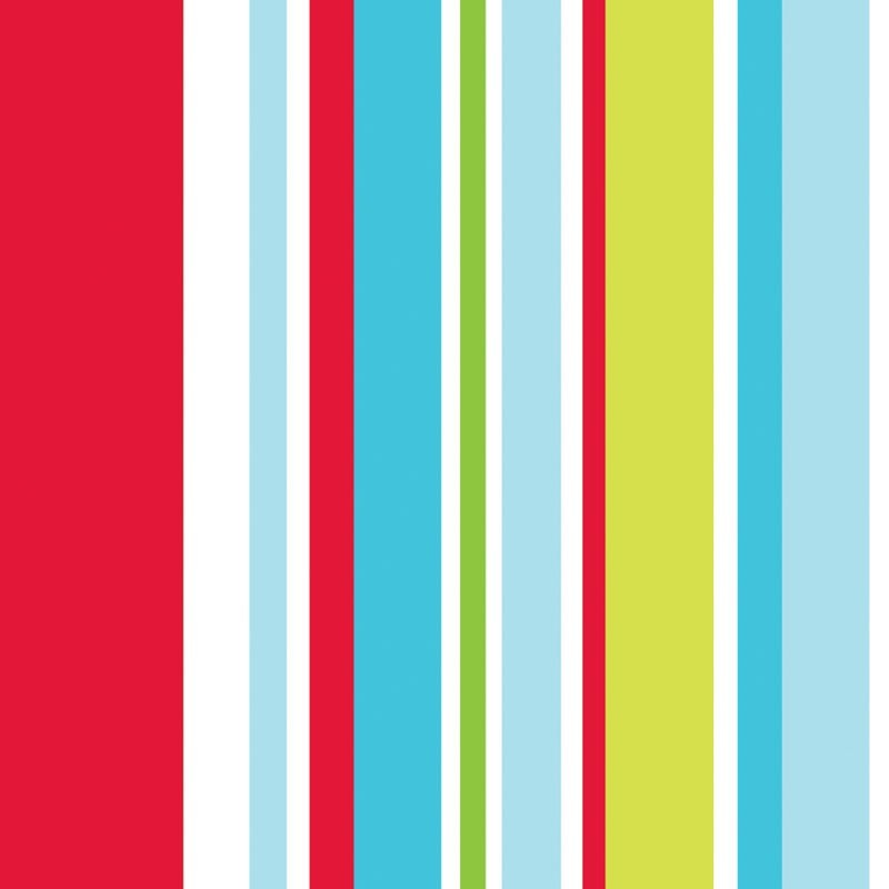 Long Island Stripe Kids Wallpaper, Red Striped Kids Wallpaper