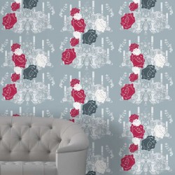Rosey Glow Red Wallpaper