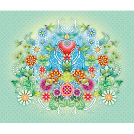 Heart Flowers Mural