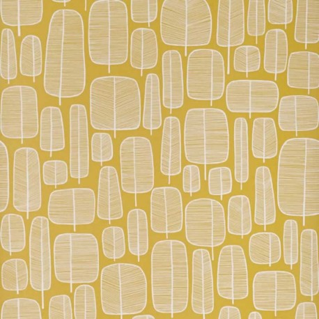 Little Trees Yellow Wallpaper