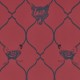 Fox & Hen Red Wallpaper