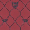 Fox & Hen Red Wallpaper